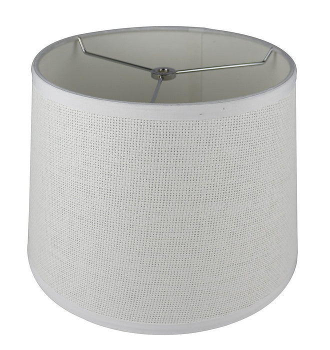 French Drum Lampshade, Woven Paper, 12-inch by 14-inch by 10-inch, Spider Washer Fitter