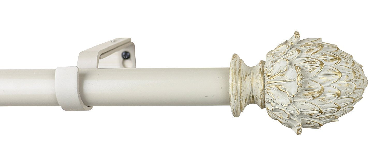 1-inch Diameter Artichoke Adjustable Single Drapery Curtain Rod