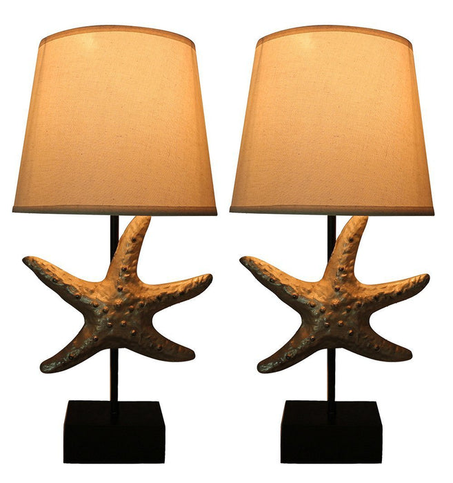 Starfish Table Lamps - 2 Finishes