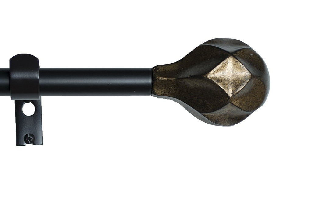 Culver Single Window Treatment Rod Set, 3/4-inch Black Rod