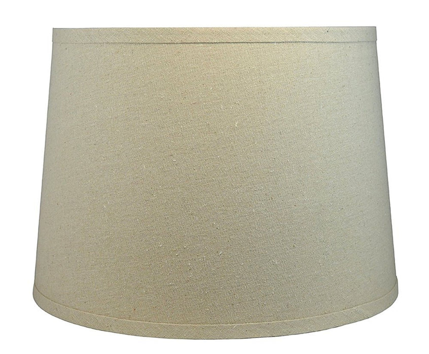 Natural Linen Drum Lampshade, 12-inch By 14-inch By 10-inch, Spider