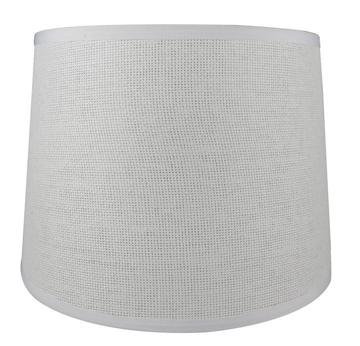 French Drum Lampshade, Woven Paper, 10-inch by 12-inch by 8.5-inch, Spider Washer Fitter
