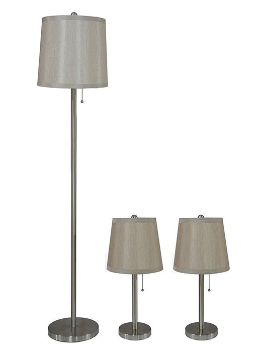 Lamon 3-piece Table and Floor Lamp Set