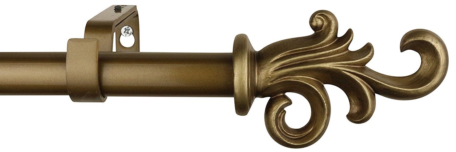 1-inch Diameter Coda Adjustable Single Drapery Curtain Rod