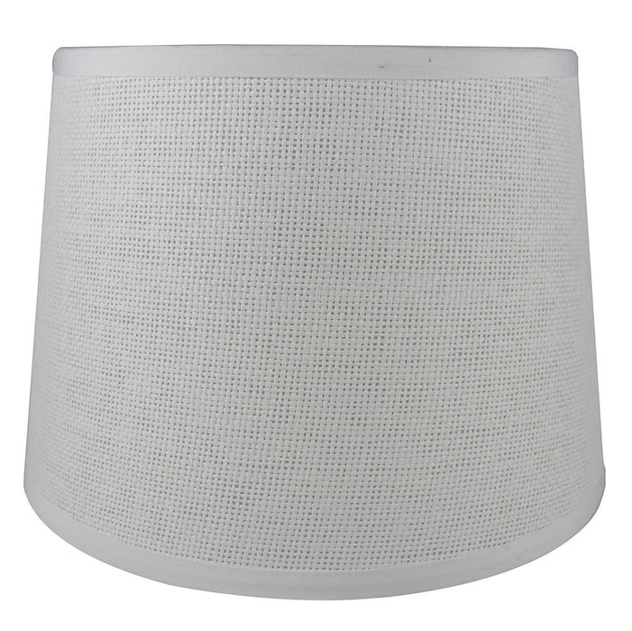 French Drum Lampshade, Woven Paper, 12-inch by 14-inch by 10-inch, Spider Washer Fitter