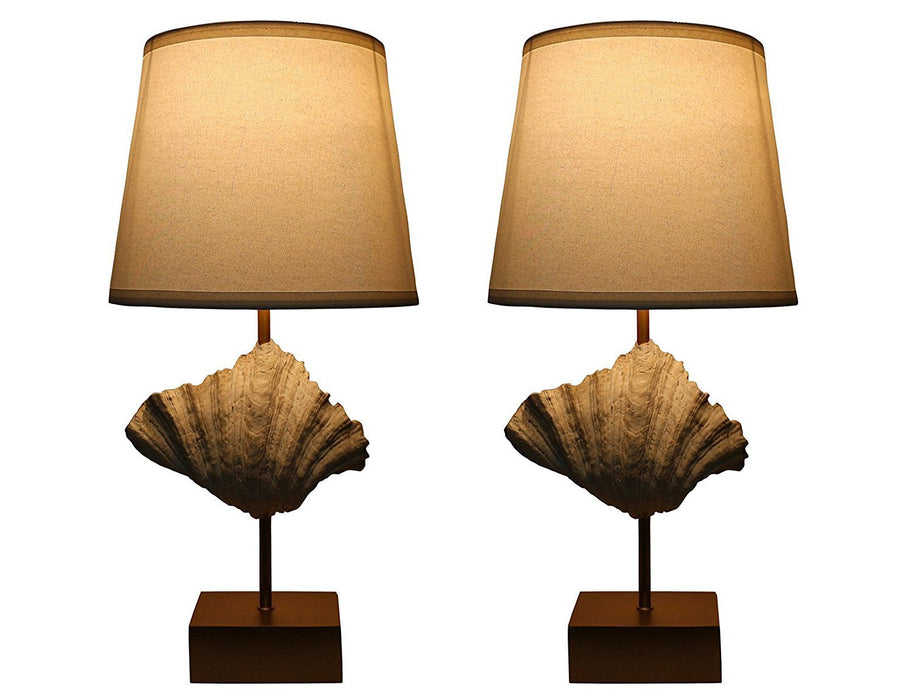 Set of 2 Shell Table Lamps