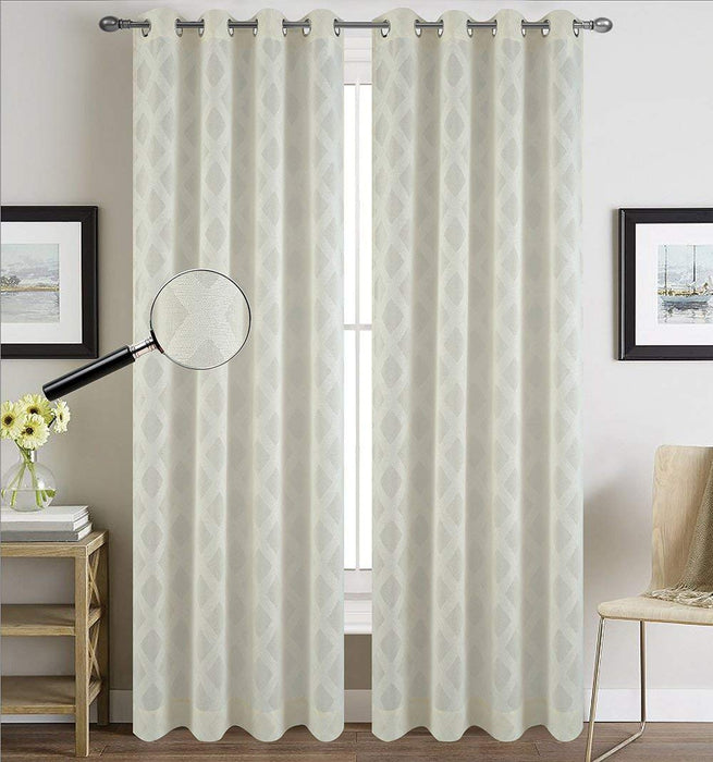 Urbanest Set of 2 Austin Sheer Curtain Drapery Panels with Grommets