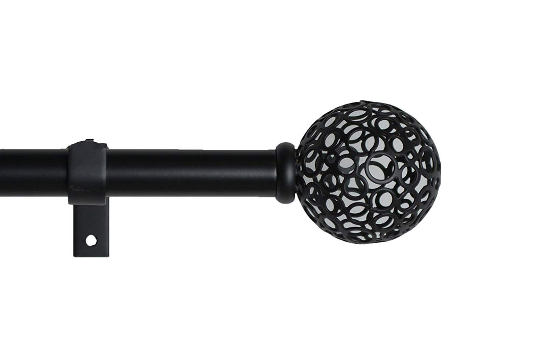 Urbanest Adjustable Planet Ball Finial Curtain Drapery Rod Set, 3/4-inch