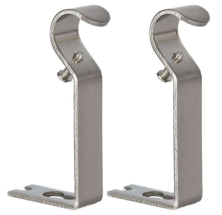 1/2-inch and 5/8-inch Non-Adjustable Curtain Drapery Rod Brackets - 7 Finishes