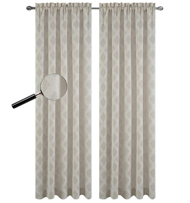 Urbanest Set of 2 Austin Sheer Curtain Drapery Panels