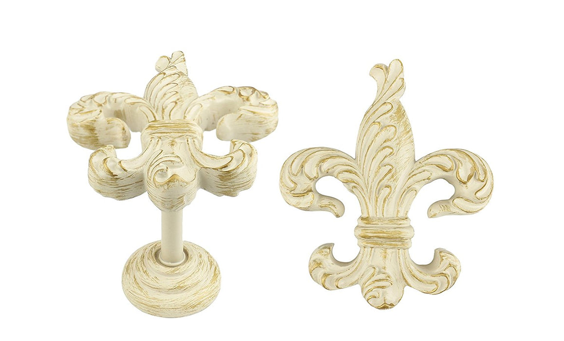 Fleur de Lis Medallion Drapery Holdback - 6 Finishes