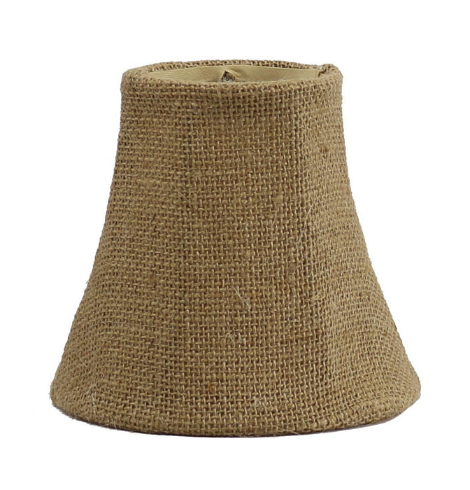 3-inch by 5-inch by 4.5-inch Burlap Bell Clip-on Chandelier Shade