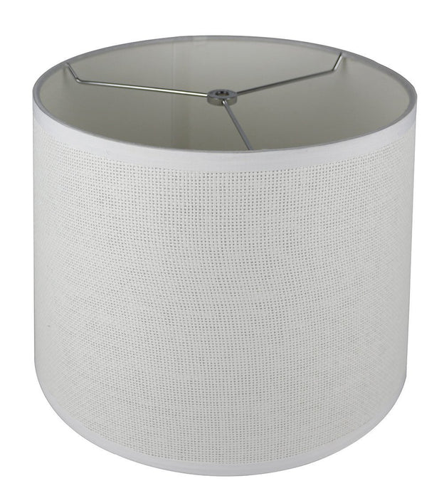 French Drum Lampshade, Woven Paper, 10-inch by 12-inch by 8.5-inch, Spider Washer Fitter