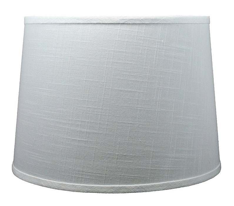 Off White Linen Drum Lampshade, 12-inch By 14-inch By 10-inch, Spider
