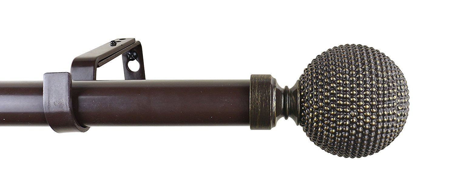 1-inch Diameter Giato Adjustable Single Drapery Curtain Rod