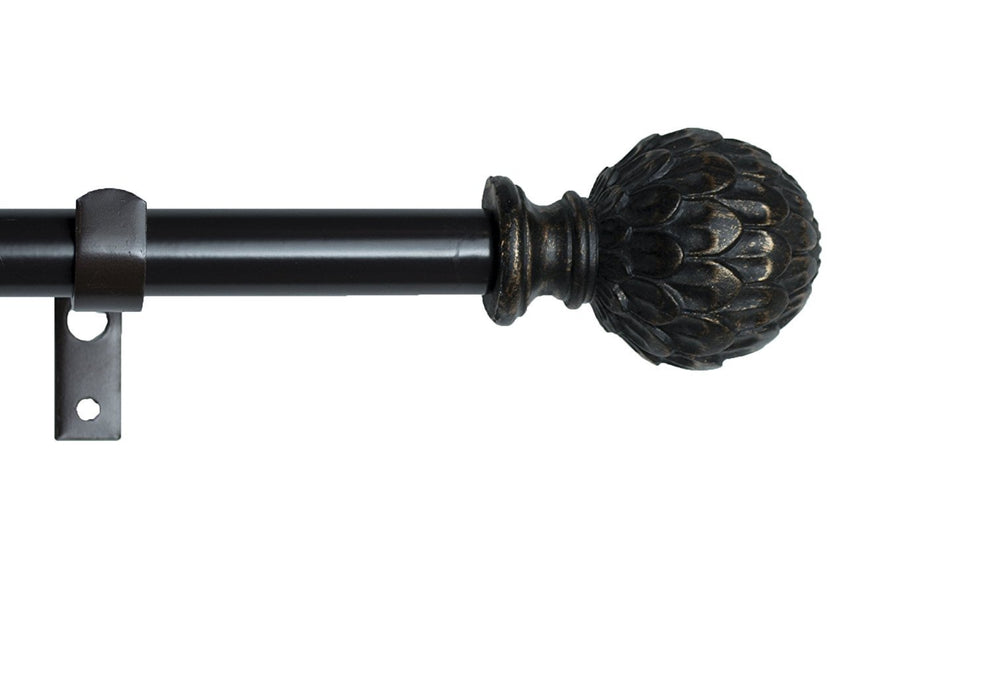 Artichoke Single Window Treatment Rod Set, 3/4-inch Diameter Bronze Rod