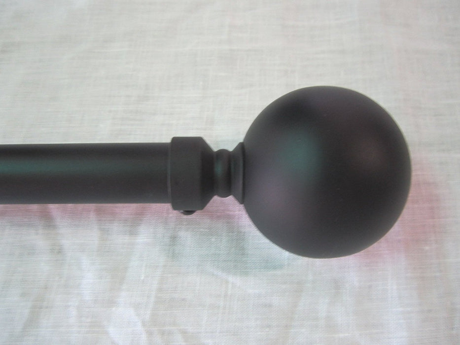 Classico Steel Ball Window Drapery Curtain Rod Set