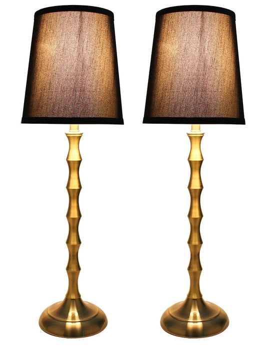 Set of 2 Bahama Bamboo Buffet Lamps, 26-inch Tall