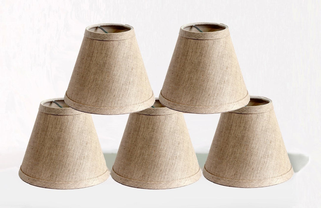 Linen 6-inch Chandelier Lamp Shades - 6 Colors