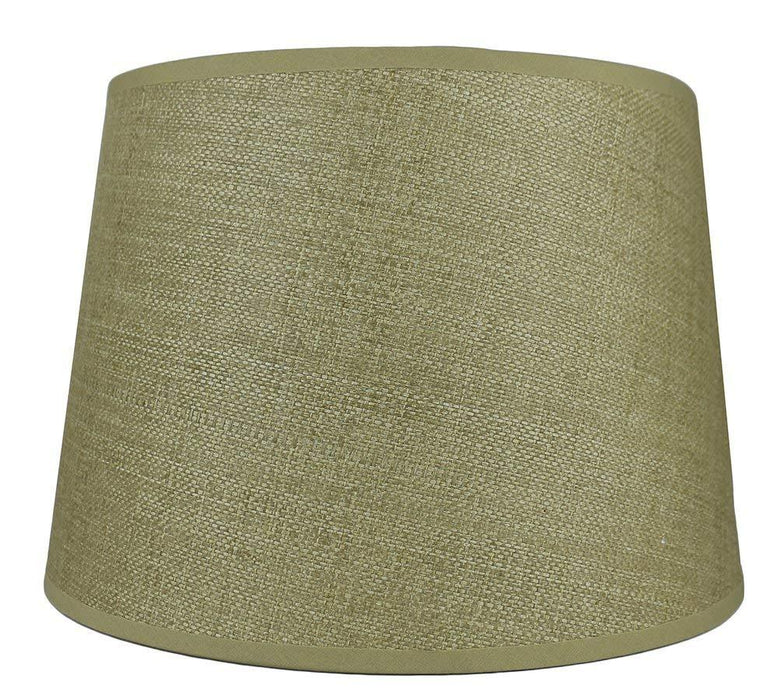 French Drum Lampshade, Woven Grass, 10-inch by 12-inch by 8.5-inch, Spider Washer Fitter