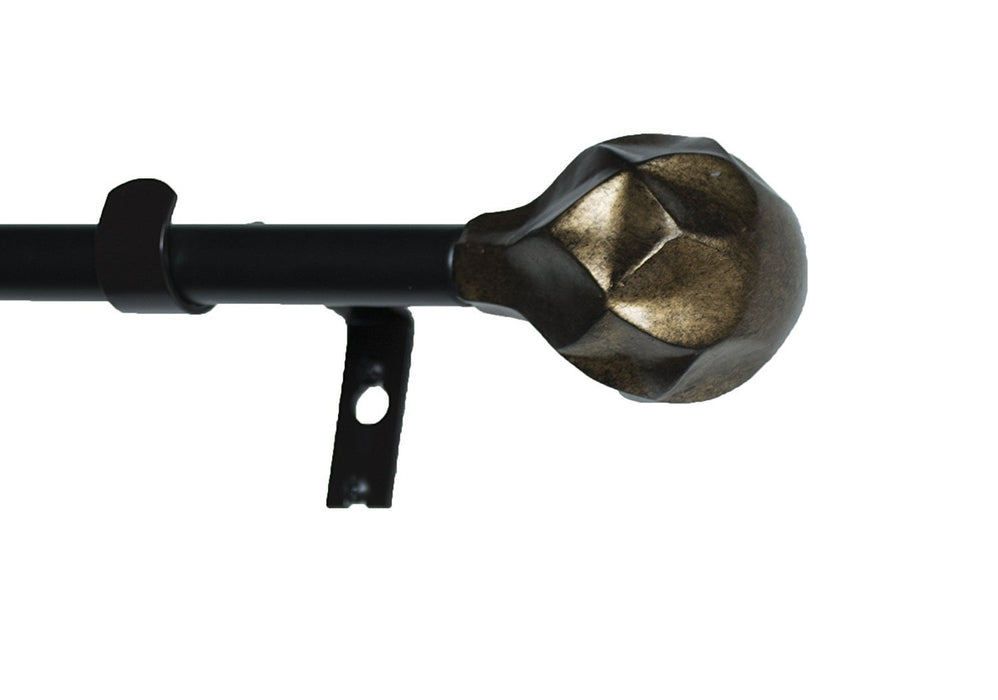 Culver Single Window Treatment Rod Set, 3/4-inch Black Rod