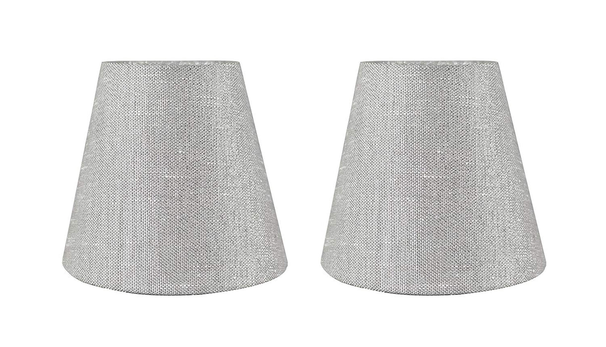 Urbanest Hardback Metallic Fabric Chandelier Lamp Shade, 3-inch by 5-inch by 4 1/2-inch, Clip-on