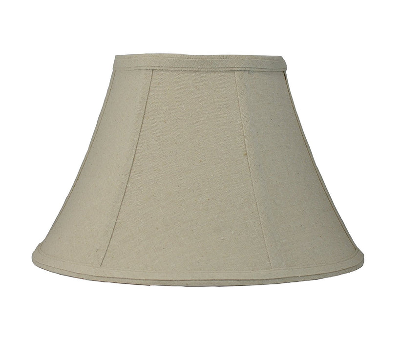 Softback Bell Lampshade,Natural Linen, 14-inch Bottom Diameter, 8 1/4-inch Height, Spider