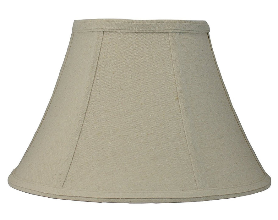 Softback Bell Lampshade,Natural Linen, 16-inch Bottom Diameter, 9-inch Height, Spider