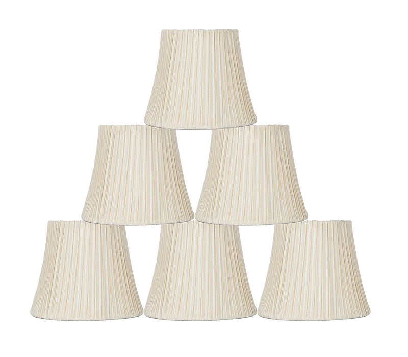 Box Pleated 5-inch Chandelier Lamp Shade - 7 Colors