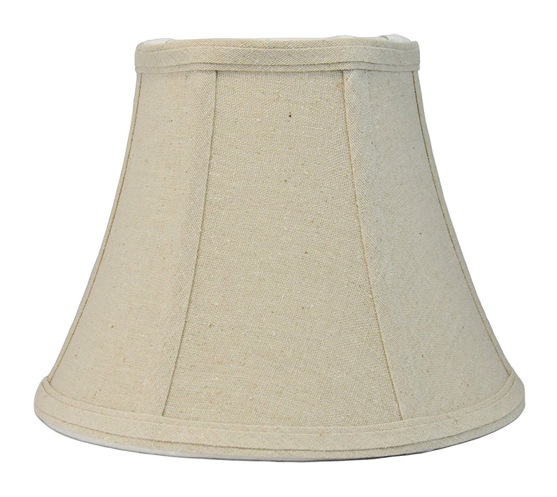 Softback Bell Lampshade, Natural Linen, 5x9x7", Spider Fitter