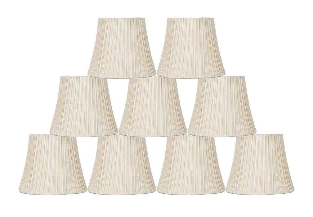 Box Pleated 5-inch Chandelier Lamp Shade - 7 Colors