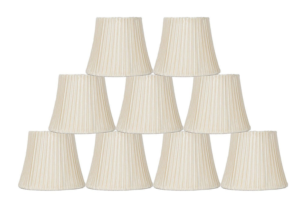 Box Pleated 5-inch Chandelier Lamp Shade - 7 Colors