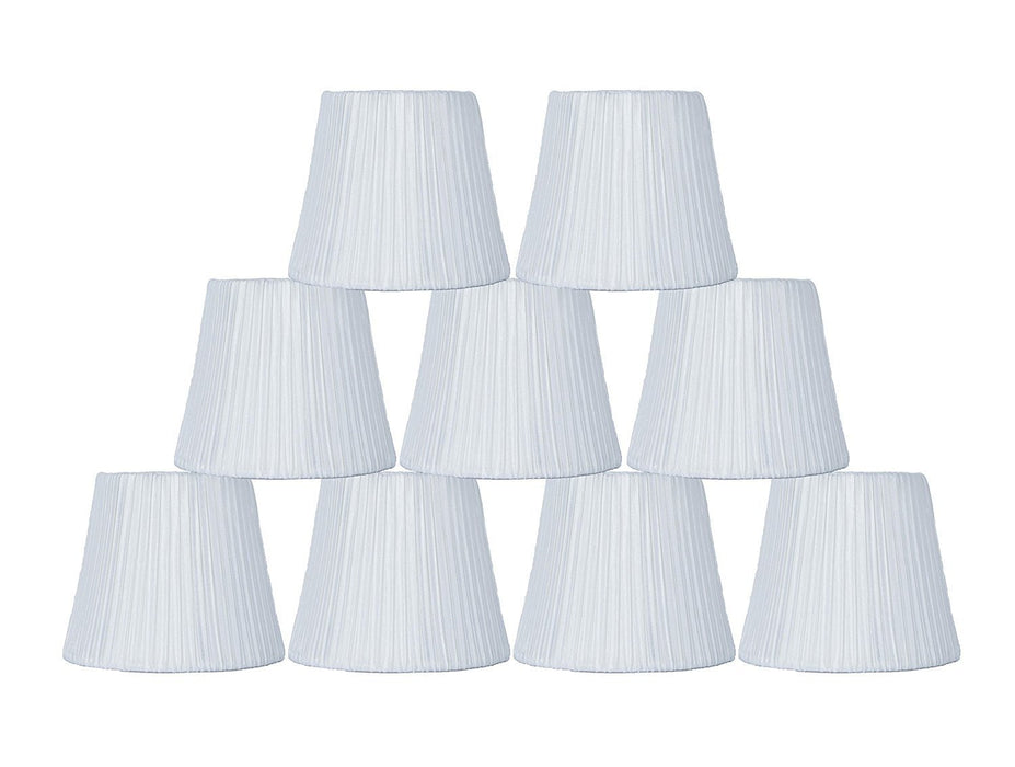 Box Pleated 5-inch Chandelier Lamp Shade - 7 Colors