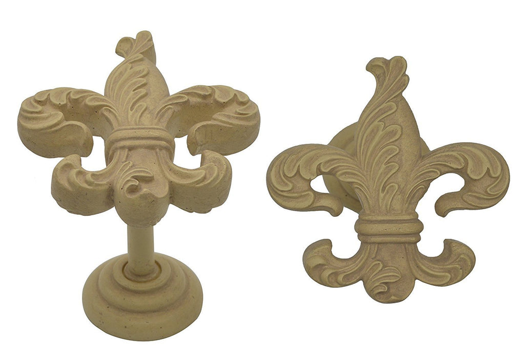 Fleur de Lis Medallion Drapery Holdback - 6 Finishes