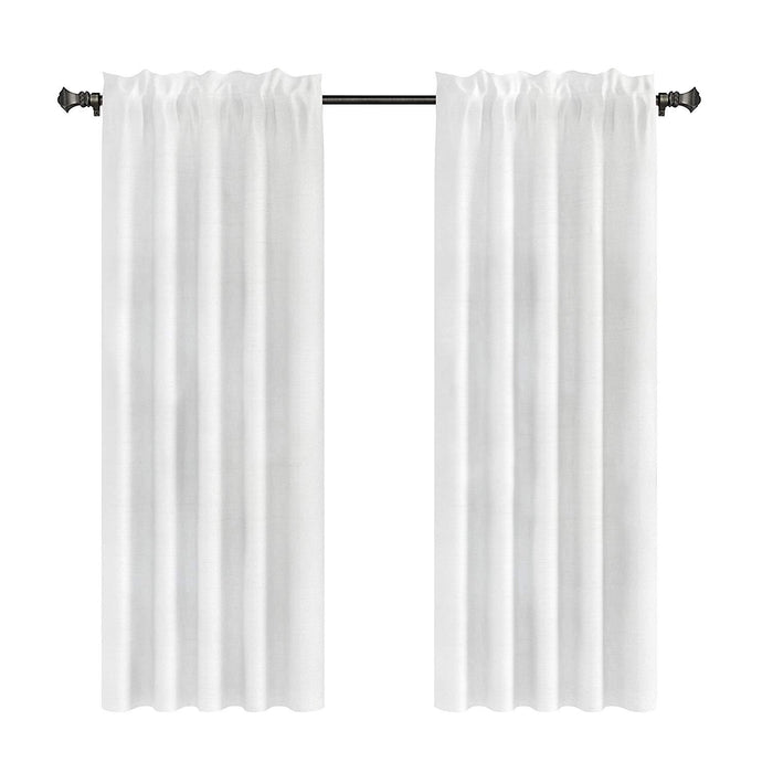Pair of 2 Faux Silk Drapery Curtain Panels with Lining(two Panels), 5 Colors, 3 Sizes