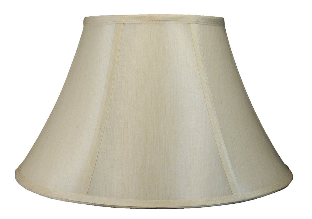 Softback Bell Lampshade, Faux Silk, 14-inch, Spider-fitter