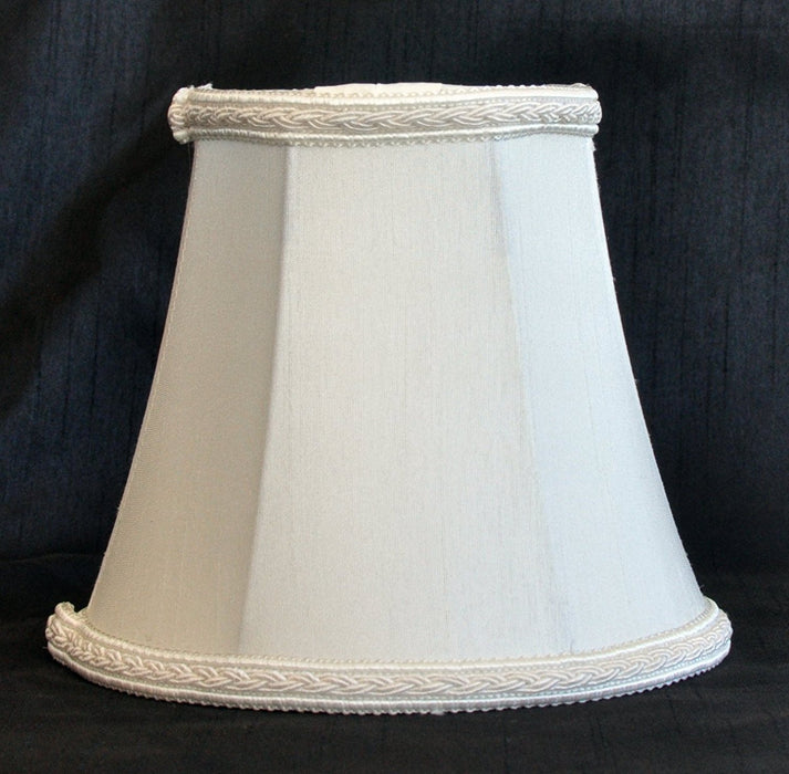 Silk Bell 5-inch Chandelier Lamp Shade with Braided Trim - 7 Colors