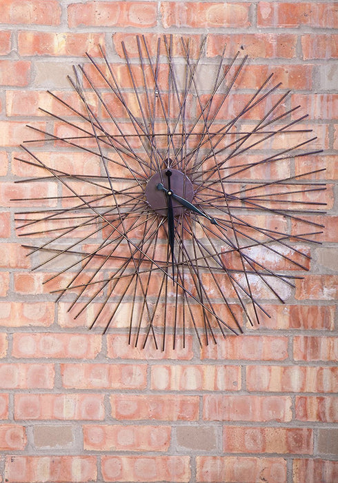 Metal Wire Sticks Wall Clock 28 Bronze W/ Gold Highlight — urbanest
