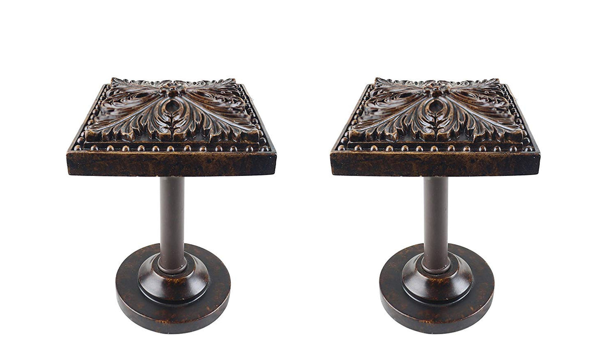 Urbanest Set of 2 Elmore Drapery Medallion Holdback, Mahogany