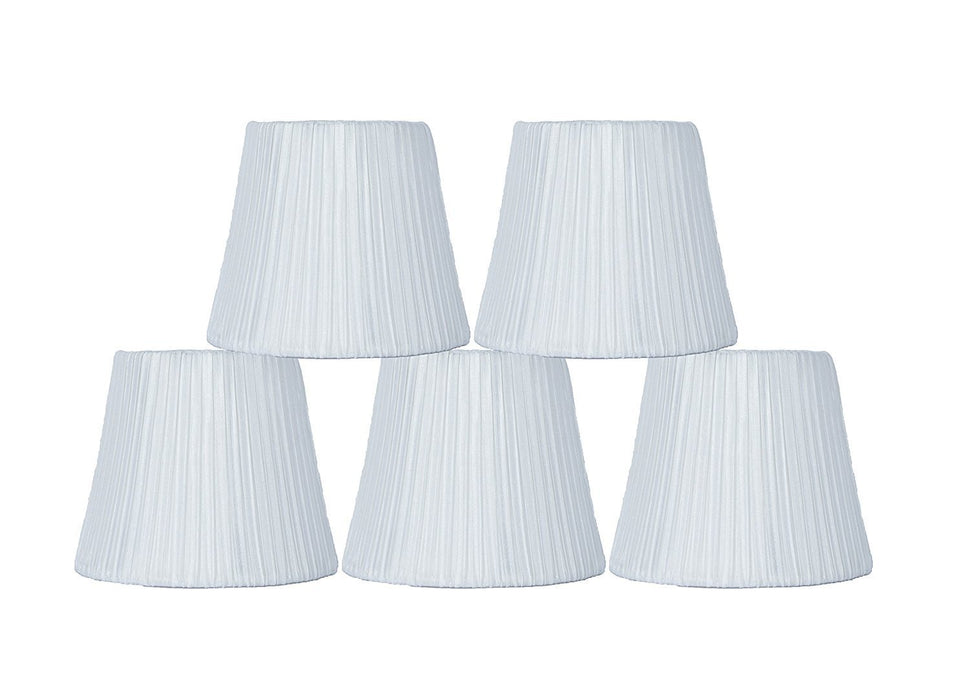 Box Pleated 5-inch Chandelier Lamp Shade - 7 Colors