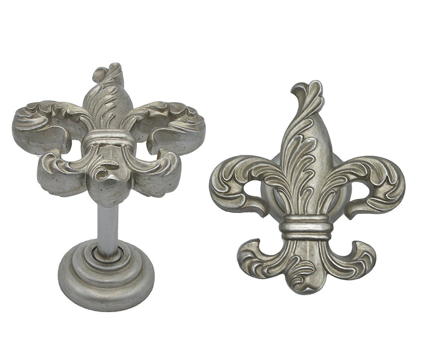 Fleur de Lis Medallion Drapery Holdback - 6 Finishes