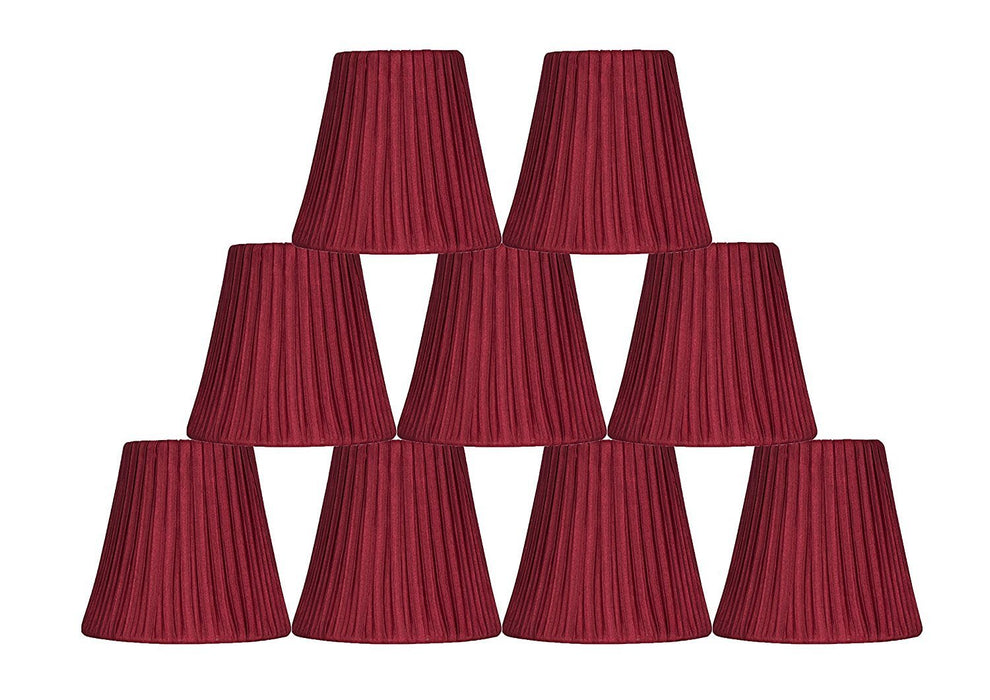 Box Pleated 5-inch Chandelier Lamp Shade - 7 Colors