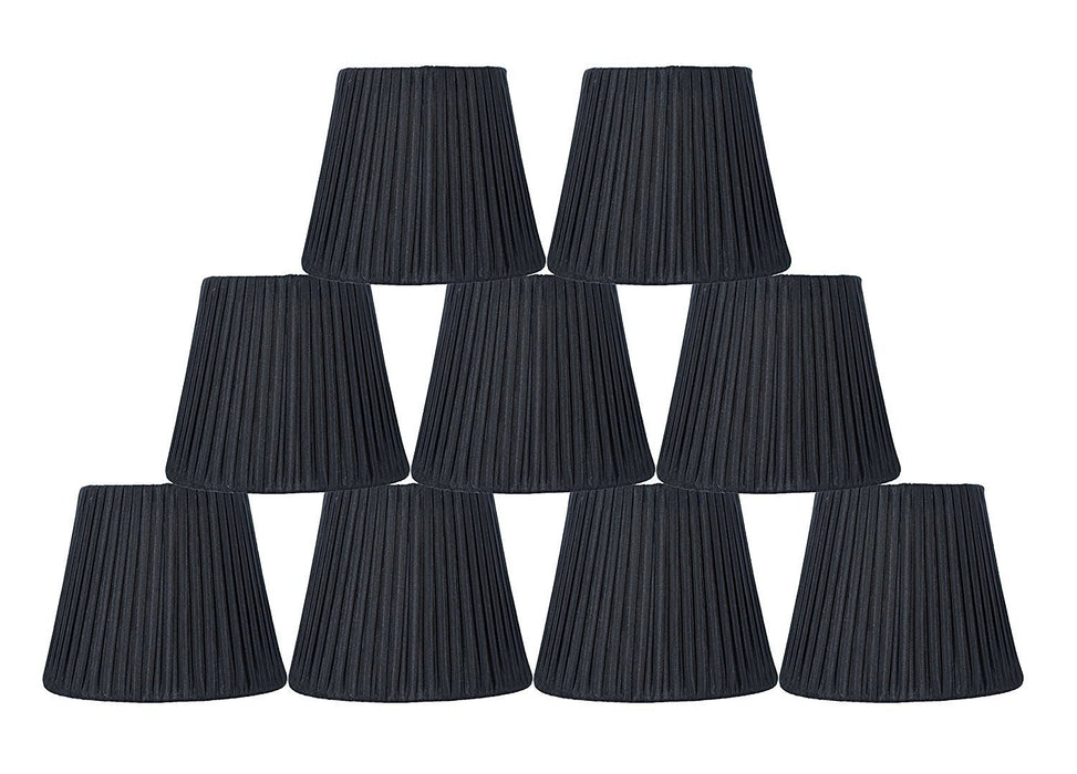 Box Pleated 5-inch Chandelier Lamp Shade - 7 Colors