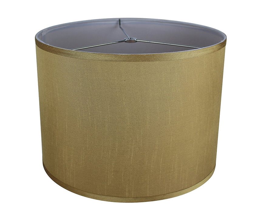 Faux Silk Drum Lampshade, 14-inch By 14-inch By 10-inch, Spider Fitter