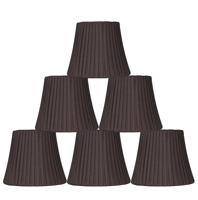 Box Pleated 5-inch Chandelier Lamp Shade - 7 Colors