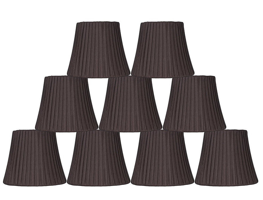 Box Pleated 5-inch Chandelier Lamp Shade - 7 Colors