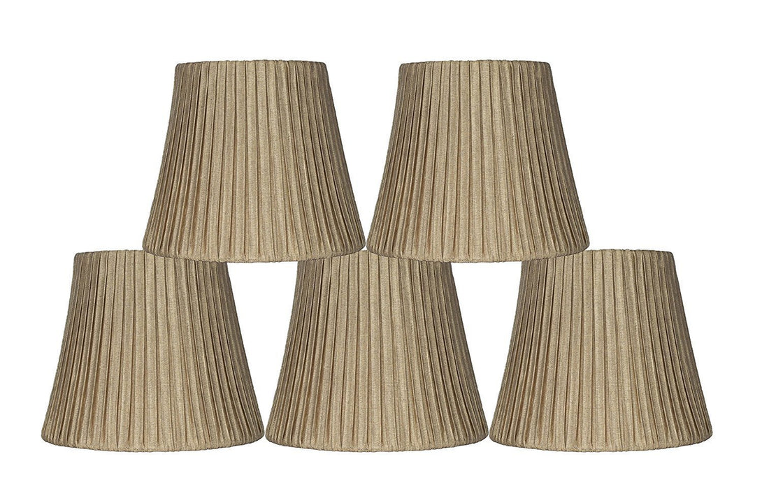 Box Pleated 5-inch Chandelier Lamp Shade - 7 Colors