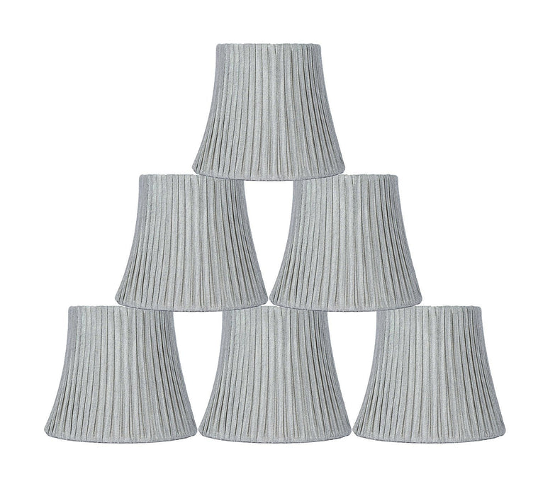 Box Pleated 5-inch Chandelier Lamp Shade - 7 Colors