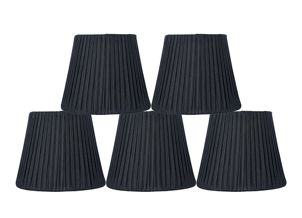 Box Pleated 5-inch Chandelier Lamp Shade - 7 Colors