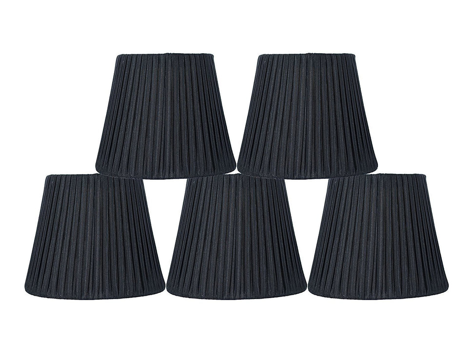 Box Pleated 5-inch Chandelier Lamp Shade - 7 Colors